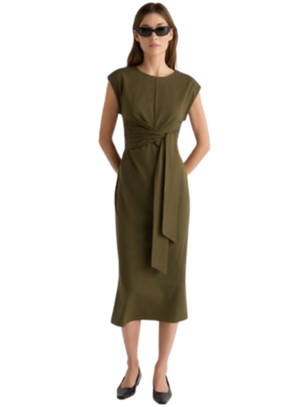Women's L Modern Citizen Olive Fei Midi Dress